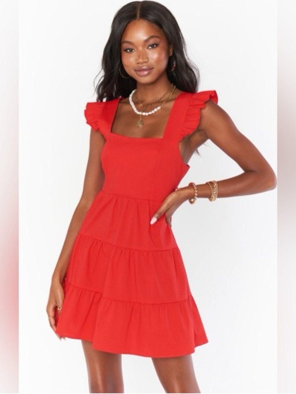 Show Me Your MuMu Red Summer Mini Dress
